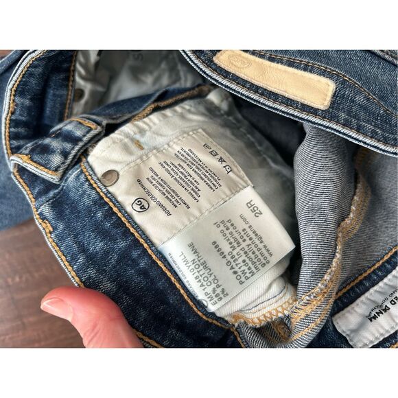 AG ED Denim Mari Crop High-Rise Straight Jeans, Sz 25R +, MSRP $215 - Picture 5 of 6